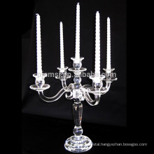 wholesale 8 arm clear crystal candle holder for wedding decoration or gift